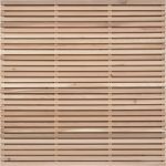 Double Slatted Cedar Fence Panels | Red Cedar Fencing UK with 18x44mm horizontal slats – full privacy design