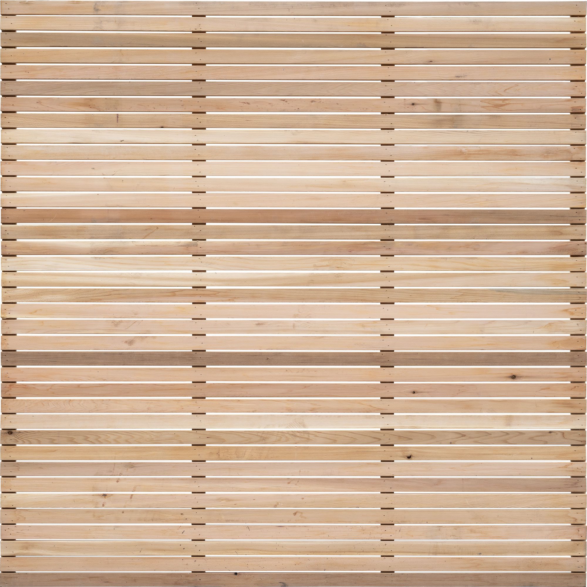 Single Slatted Cedar Fence Panels | Red Cedar Fencing – 6ft wide, 5mm gap spacing – red cedar wood