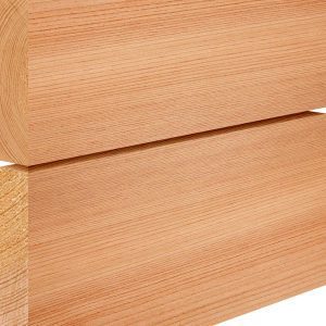 Planed Western Red Cedar cladding board with square-edge smooth finish – 95mm width