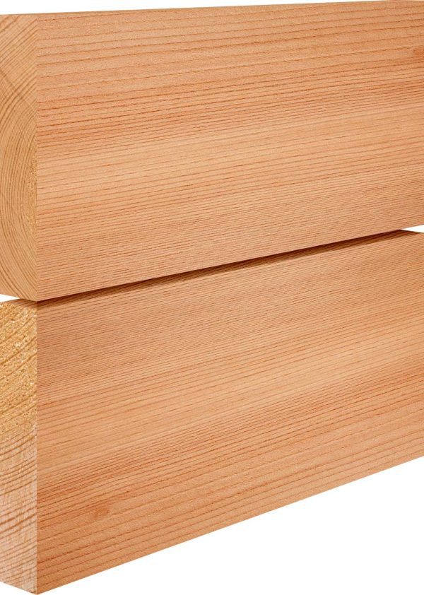 Planed Western Red Cedar cladding board with square-edge smooth finish – 95mm width