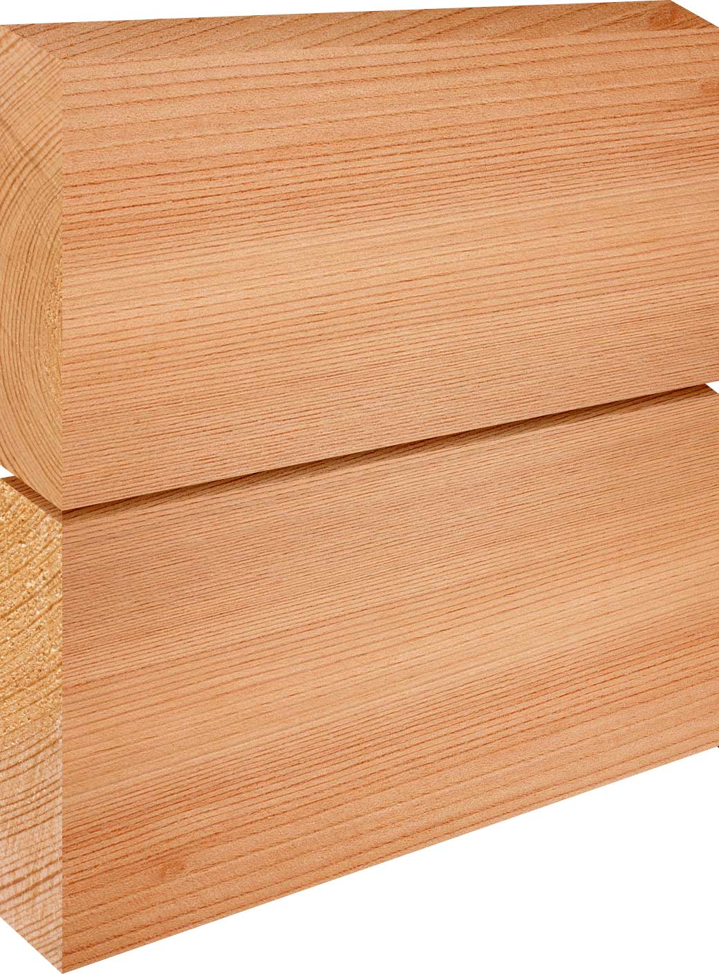 Rainscreen Western Red Cedar cladding boards with square edge profile – 145mm width