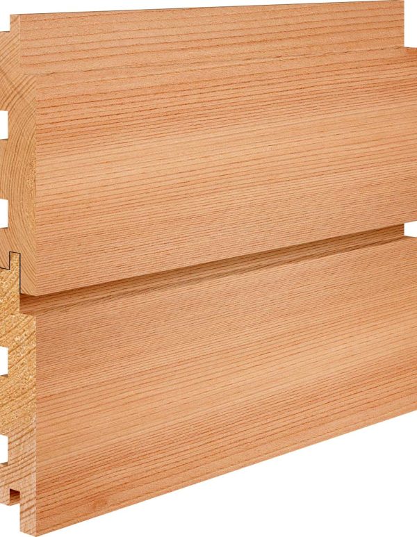 TG&S Western Red Cedar cladding board with smooth S-joint profile in 95mm width