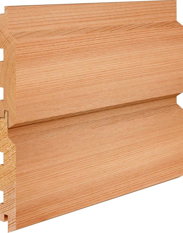 TG&S Weathered Western Red Cedar cladding board with aged S-joint finish